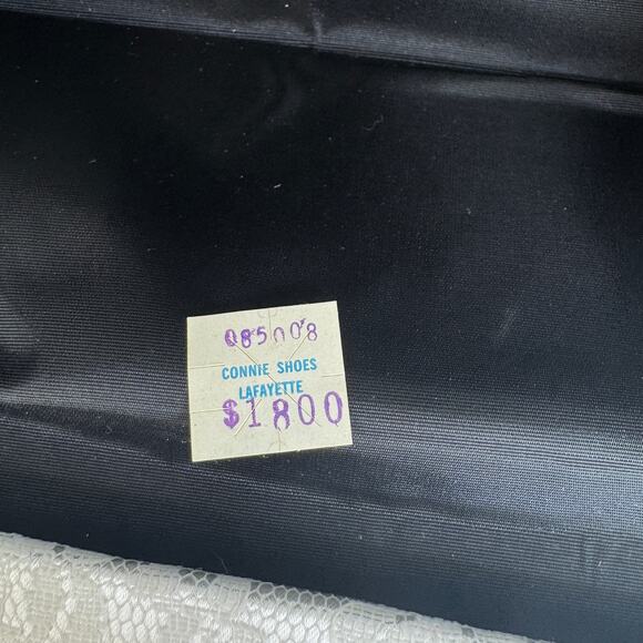 Vintage Facile White Lace Satin Evening Clutch – 1950s–60s Made in USA - Picture 14 of 16